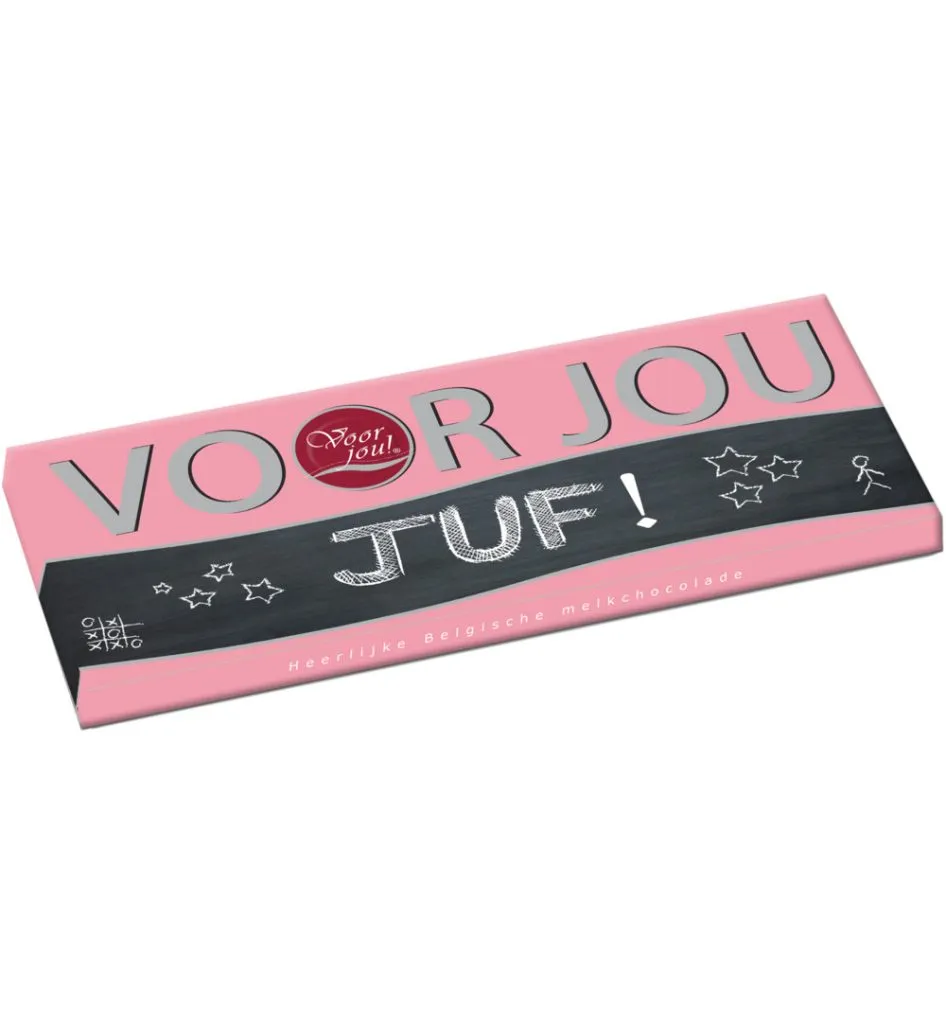 Voor Jou! Wensreep melk, Juf (70 gr)