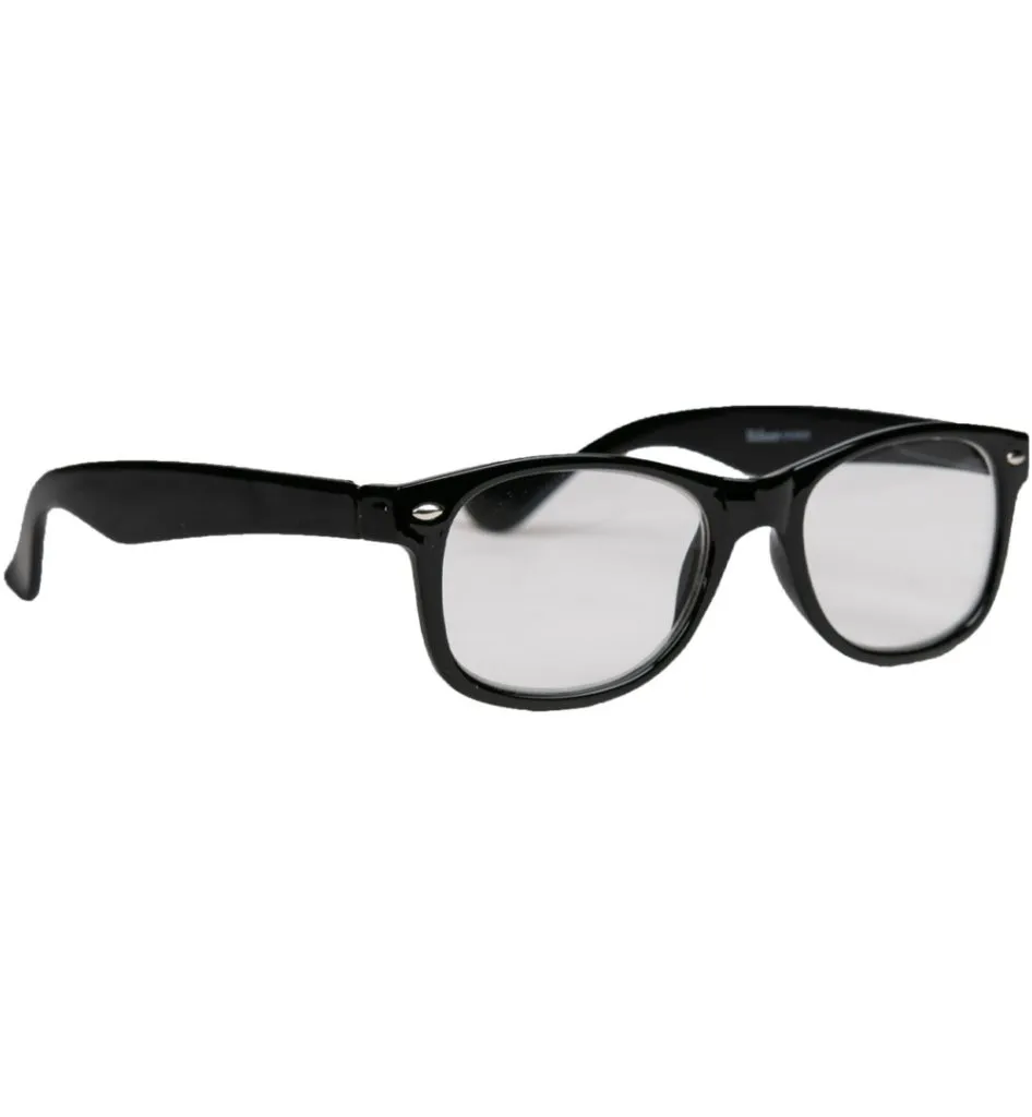 Melleson Leesbril wayfarer glans zwart +2.00 (1 stuk)