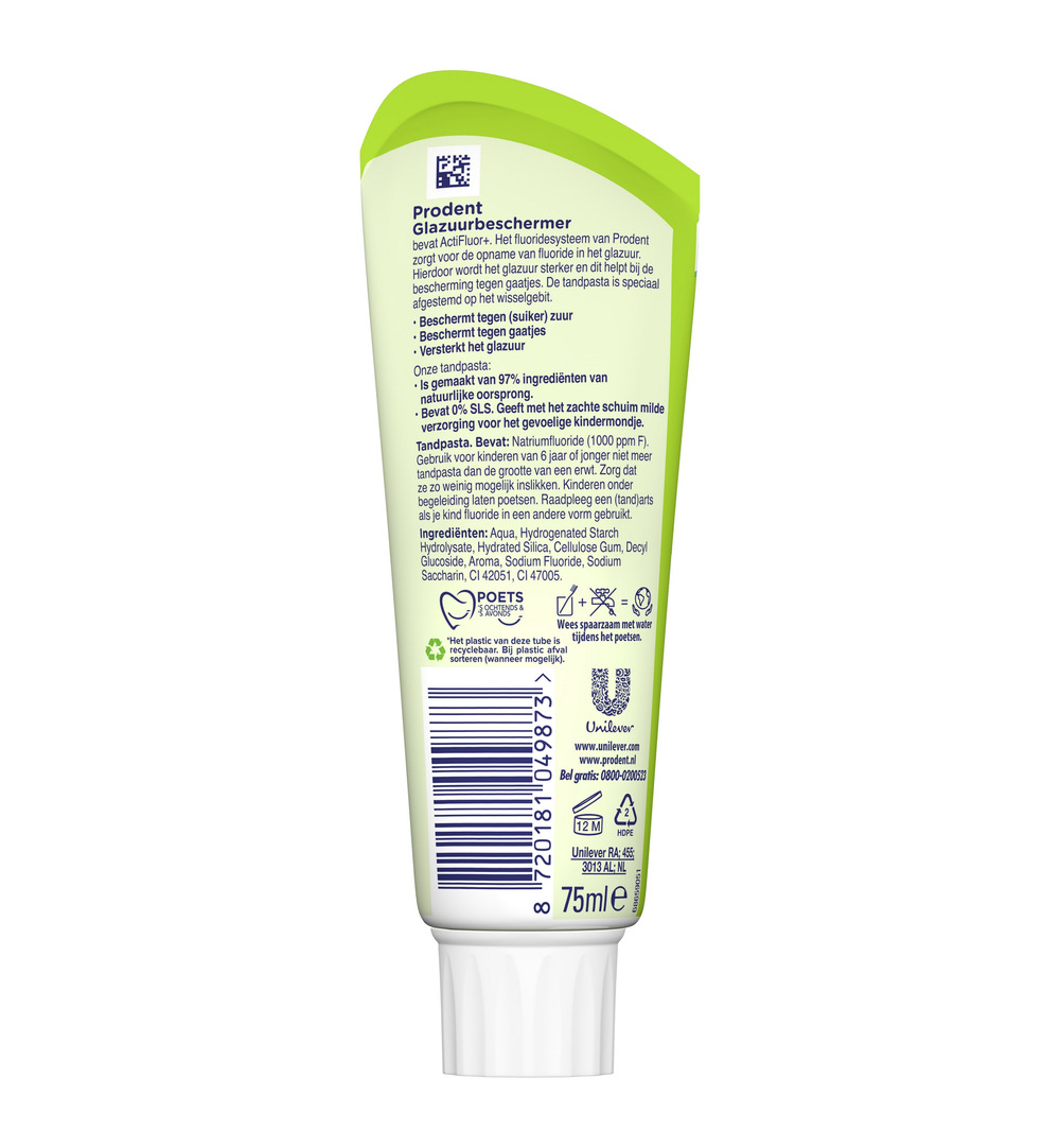 Prodent Tandpasta glazuur bescherming 5-12 jaar (75 ml) - image 2