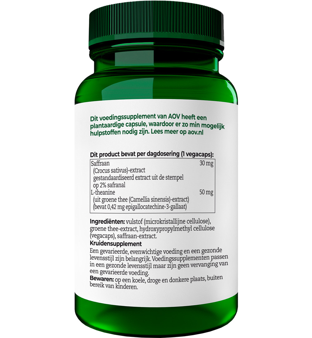 Aov 830 Saffraan & L-Theanine (30 vega capsules) - image 2