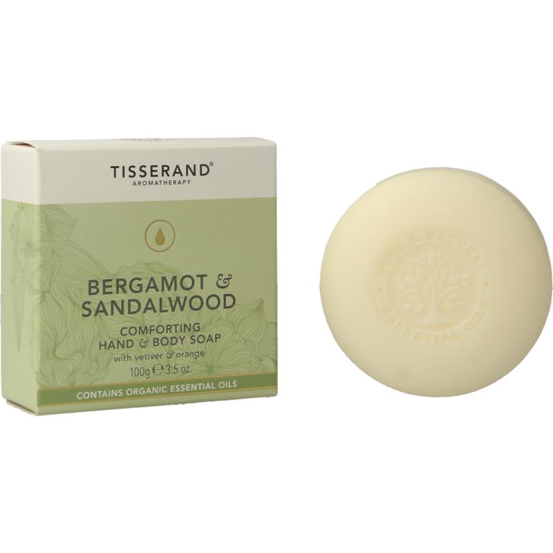 Tisserand Zeep bergamot & sandelhout (100 gr)