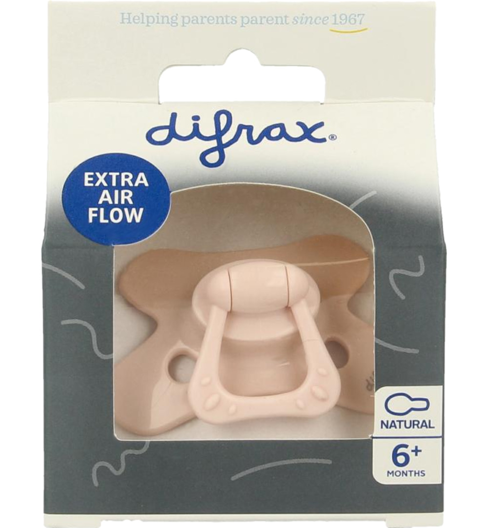 Difrax Fopspeen natural 6+ maanden uni (1 stuk)