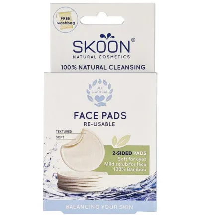 Skoon Face pads re-usable 2 sided (7 stuks)