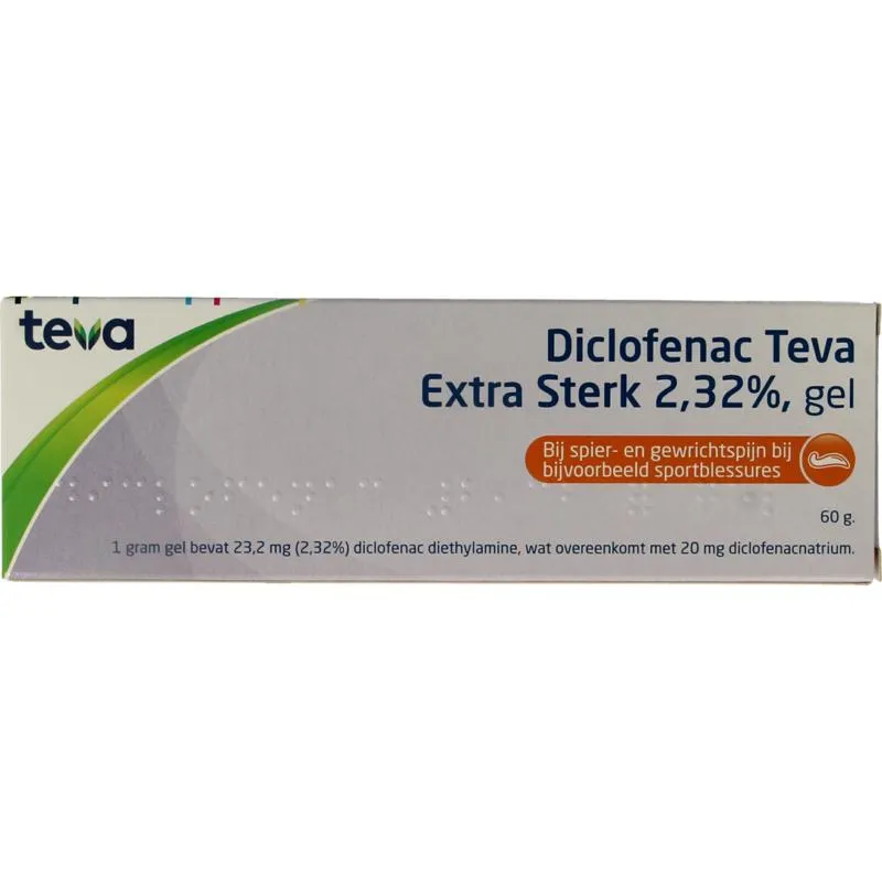Teva Diclofenac 2,32% extra sterk (60 gr)