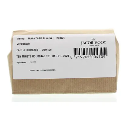 Jacob Hooy Maanzaad blauw/papaver coer (250 gr)
