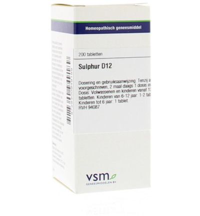 VSM Sulphur D12 (200 tabletten)