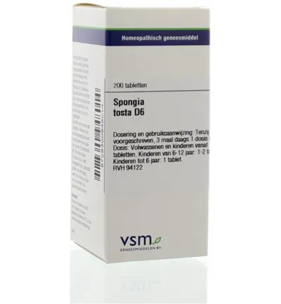 VSM Spongia tosta D6 (200 tabletten)