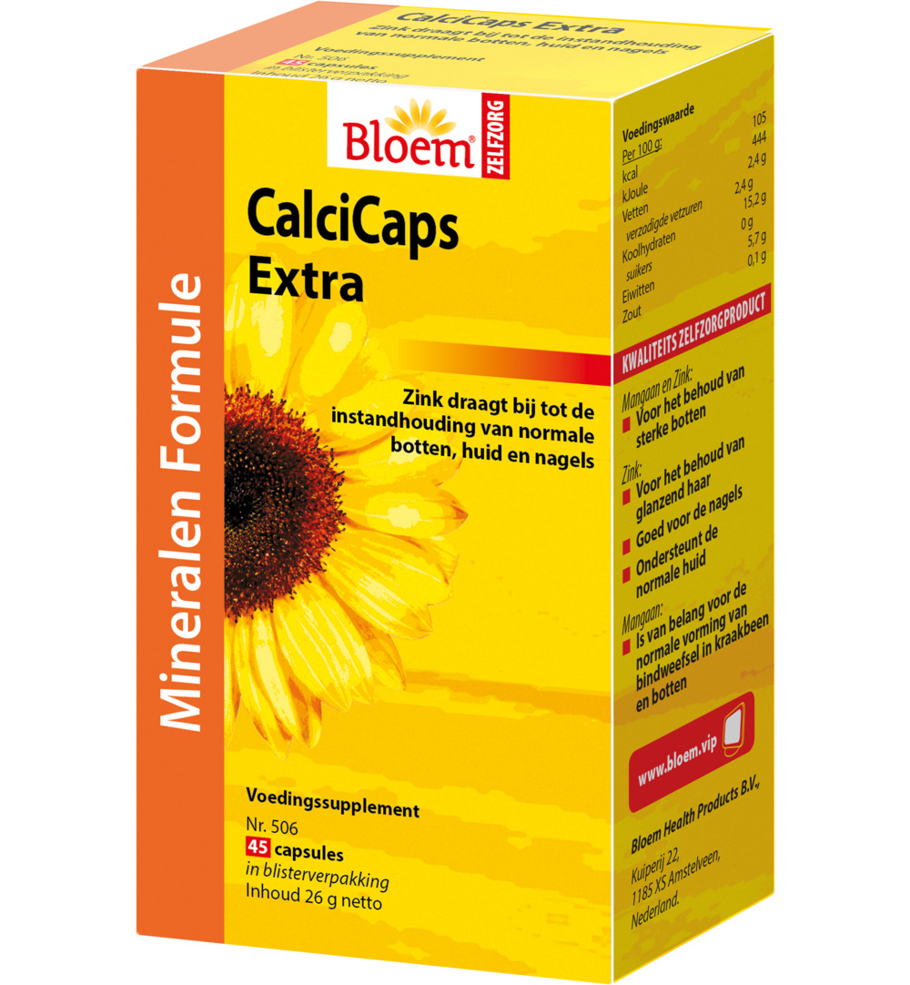 Bloem Calcicaps Forte Huid/Bot/Nagels (45 capsules)
