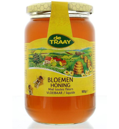 De Traay Bloemenhoning Vloeibaar (900 gr)