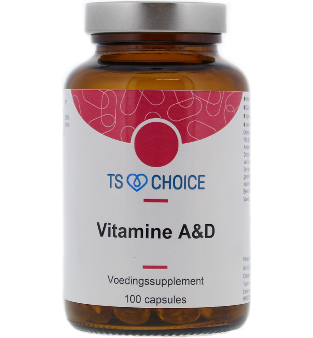 TS Choice Vitamine A en D kabeljauwlever (100 capsules)