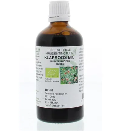 De Cruydhof Papaver rhoeas flor / klaproos tinctuur (100 ml)