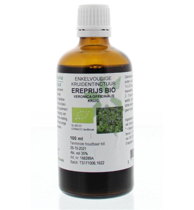 De Cruydhof Veronica off herb / ereprijskruid tinctuur bio (100 ml)