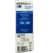 Hekapres Hydrofiel gaaskompres 5 x 5 niet steriel (100 stuks)