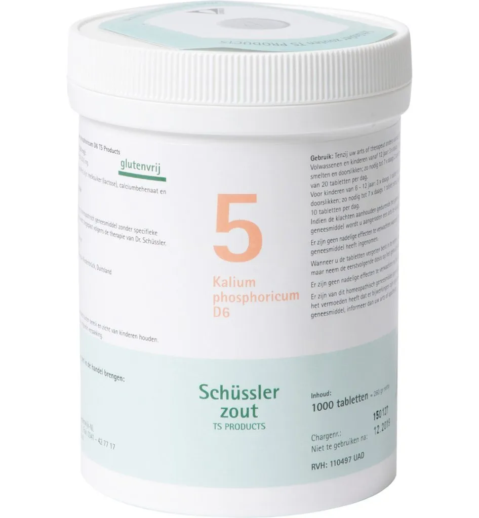 Pfluger Kalium phosphoricum 5 D6 Schussler (1000 tabletten)