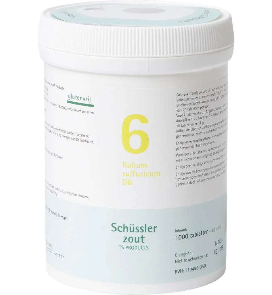 Pfluger Kalium sulfuricum 6 D6 Schussler (1000 tabletten)