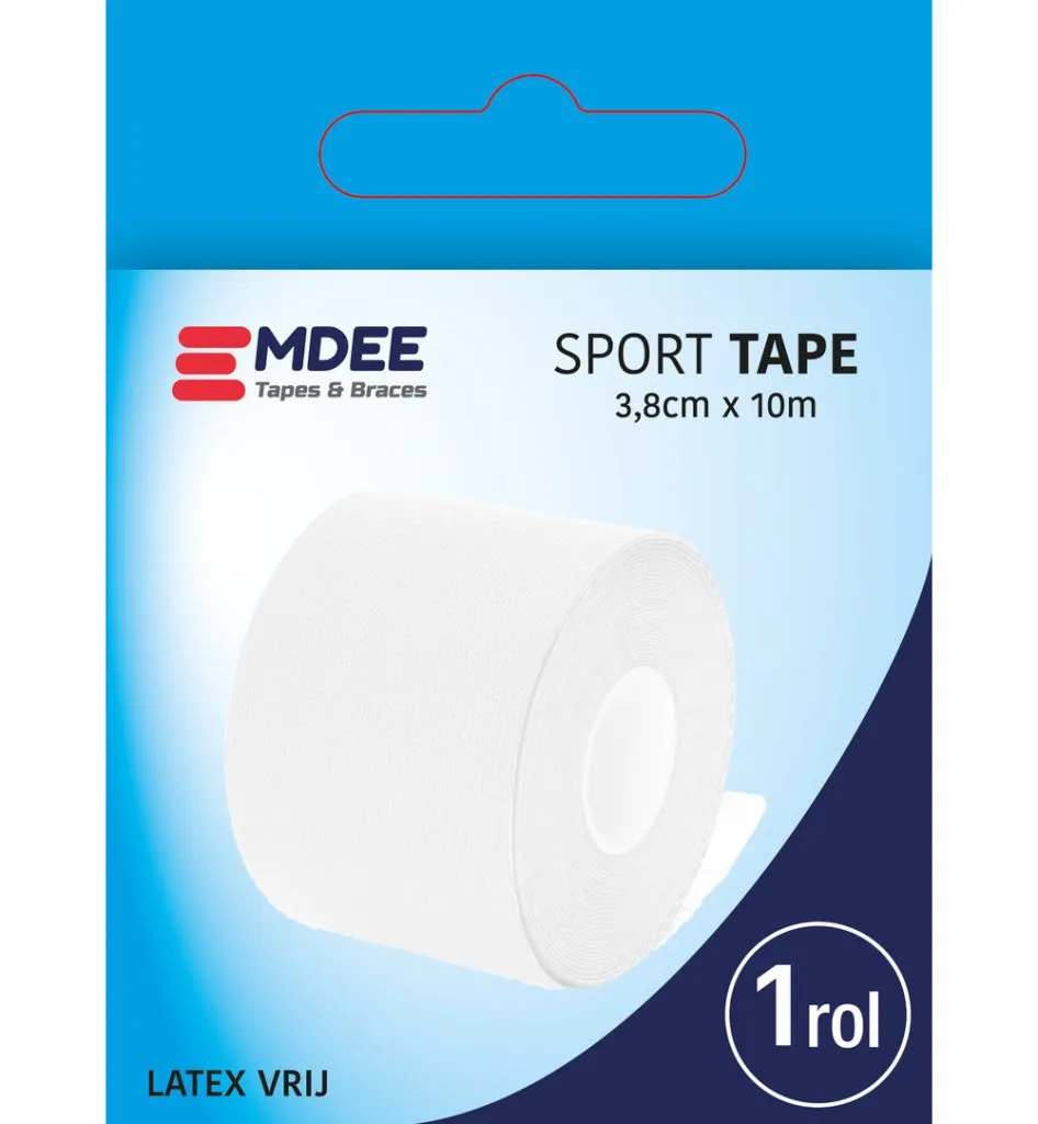 Emdee Sport tape 3.8 cm x 10m wit (1 stuk)