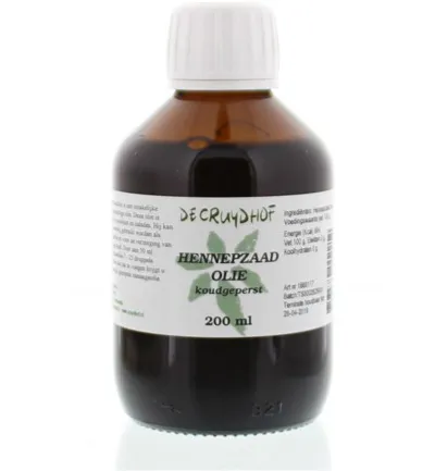 De Cruydhof Hennepzaadolie Koudgeperst (200 ml)
