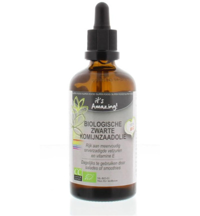 It'S Amazing Zwart Komijnzaad Olie Bio (100 ml)