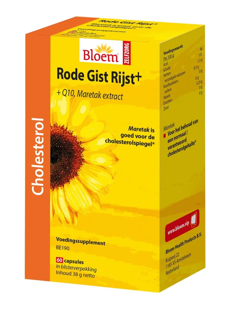 Bloem Rode Gist Rijst + (60 capsules)