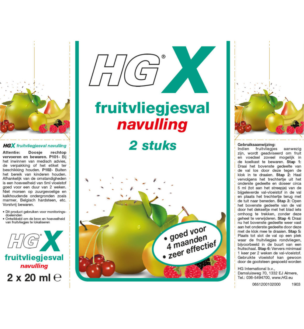 HG X Fruitvliegjesval Navul 20Ml (2 X 20 ml) - image 2