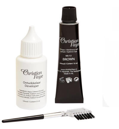Christian Faye Eyebrow/eyelash dye brown/black (1 stuk)