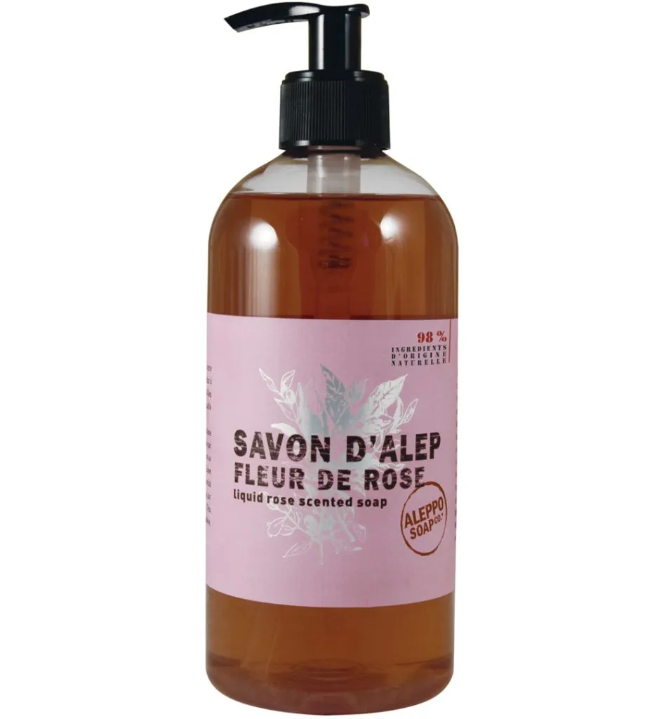 Aleppo Soap Co Aleppo rooszeep met pomp (500 ml)