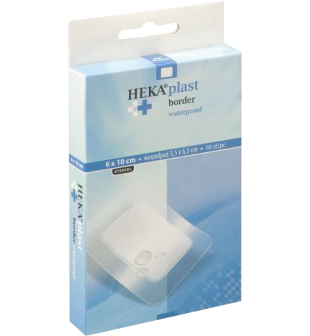 Heka Klein Hekaplast border 6 cm x 10 cm waterproof (10 stuks)