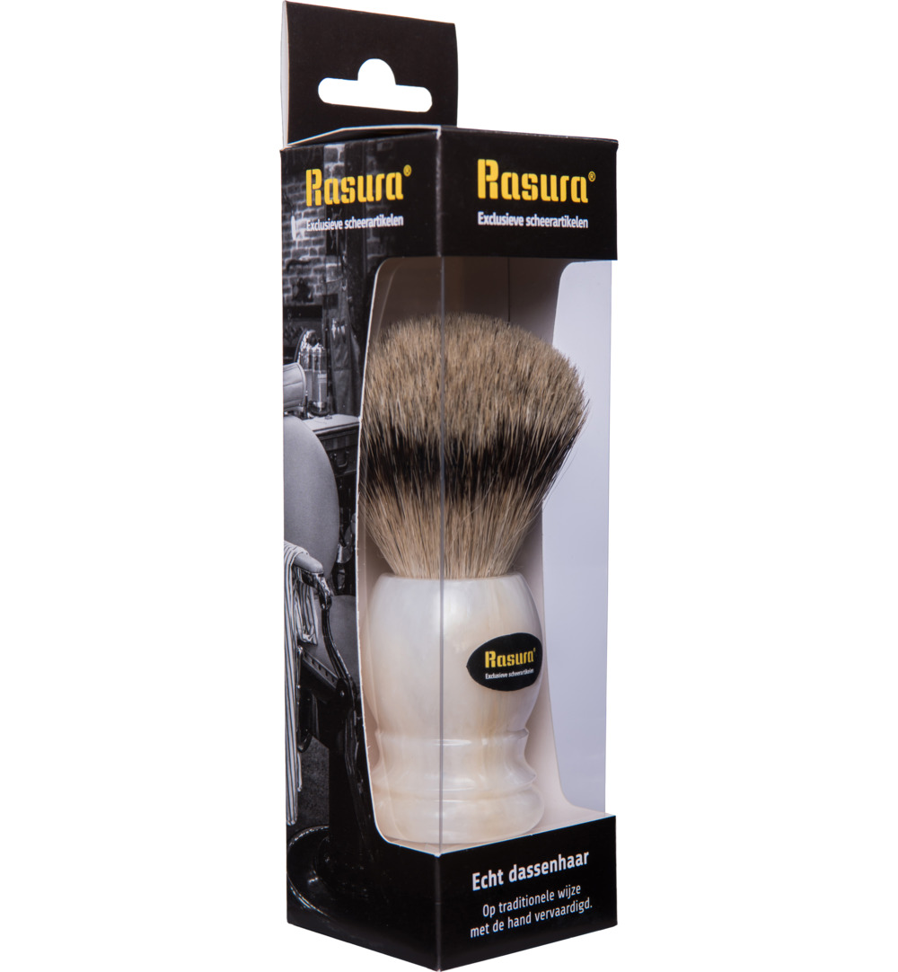 Rasura Scheerkwast silverspits wit (1 stuk)