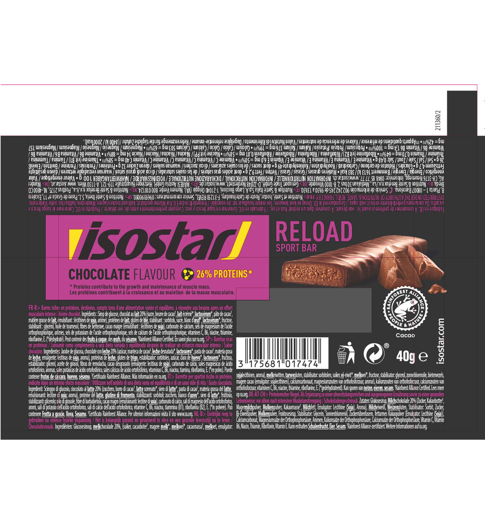 Isostar Reload Sport Bar (40 gr)