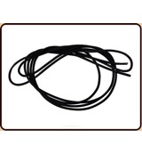 Ruben Robijn Leren koord zwart rond (1 stuk)