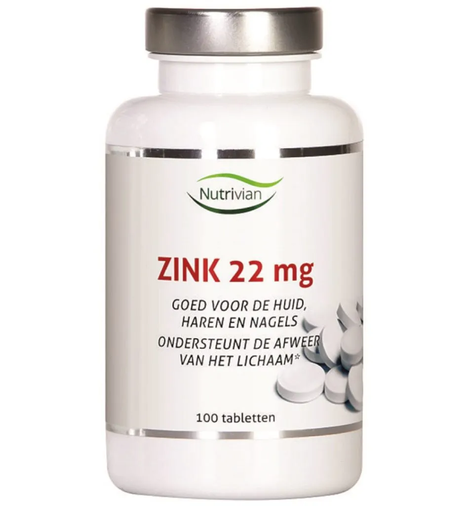 Nutrivian Zink methionine 22mg (100 tabletten)