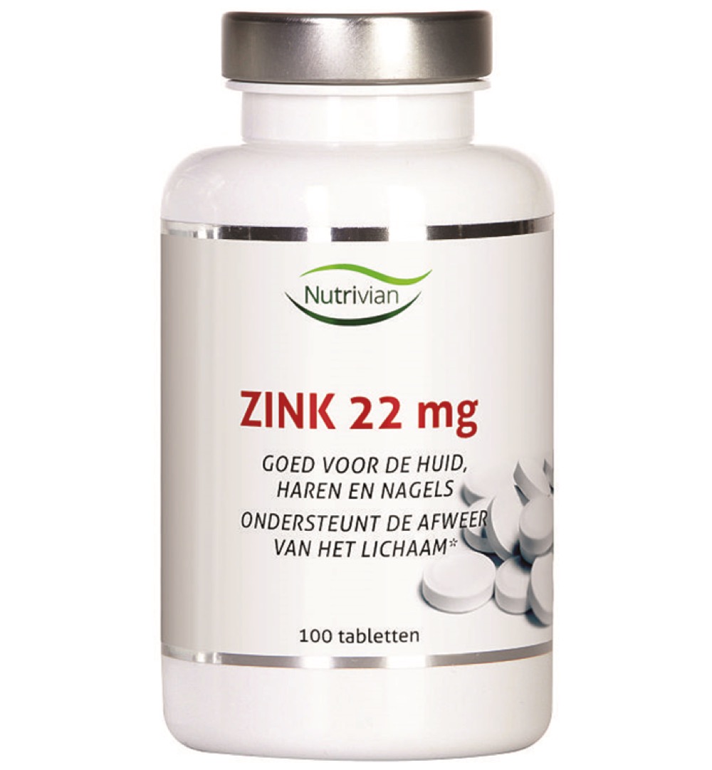 Nutrivian Zink methionine 22mg (100 tabletten)