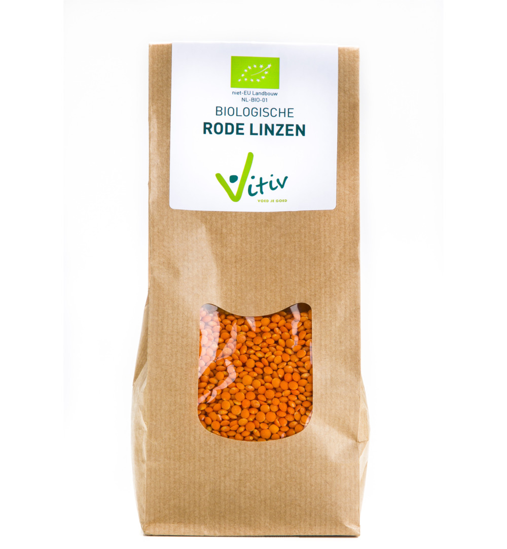 Vitiv Rode Linzen Bio (500 gr)