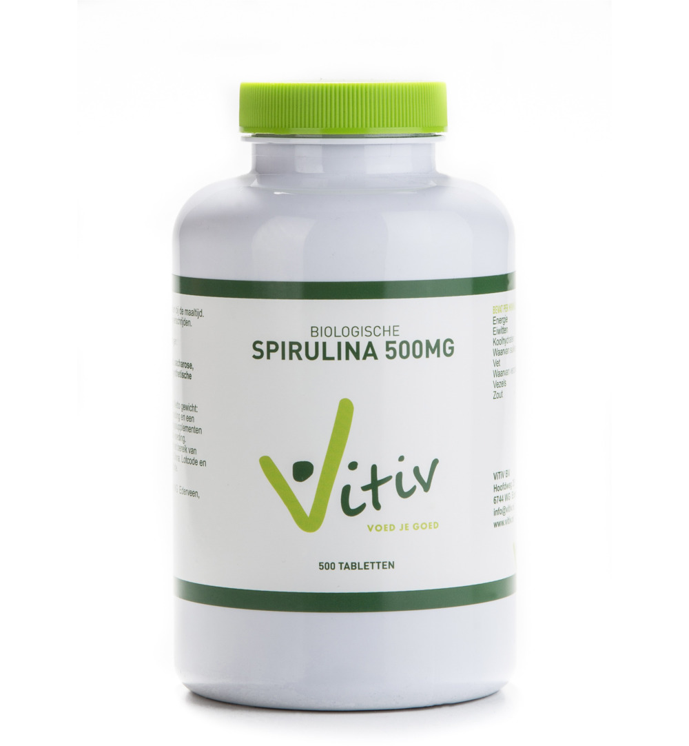 Vitiv Spirulina 500 mg bio (500 tabletten)
