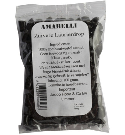 Amarelli Laurierdrop zakje kleine stukjes (100 gr)