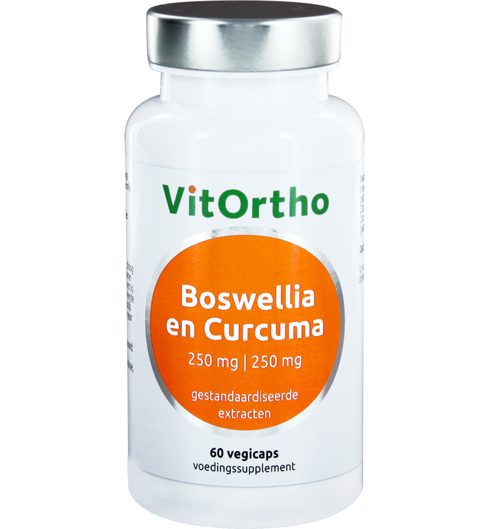 VitOrtho Boswellia 250 mg en curcuma 250 mg (60 vega capsules)
