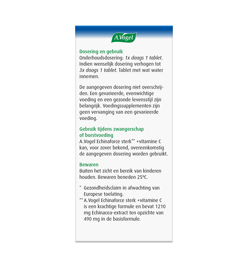A.Vogel Echinaforce sterk + vitamine C (45 tabletten) - image 2