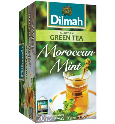 Dilmah All naturalgreen tea Moroccan mint (20 stuks)