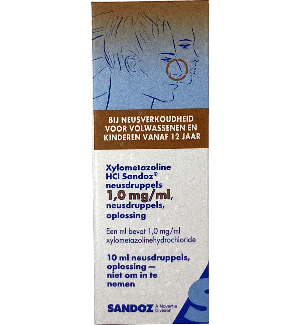 Sandoz Xylometazoline 1mg/ml druppels (10 ml)