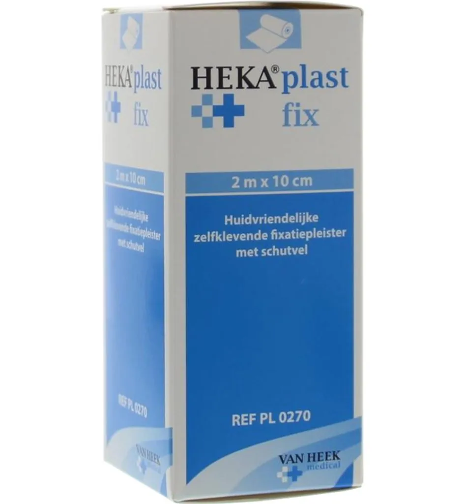 Hekaplast Fix pleister 2m x 10 cm met schutvel (1 rol)
