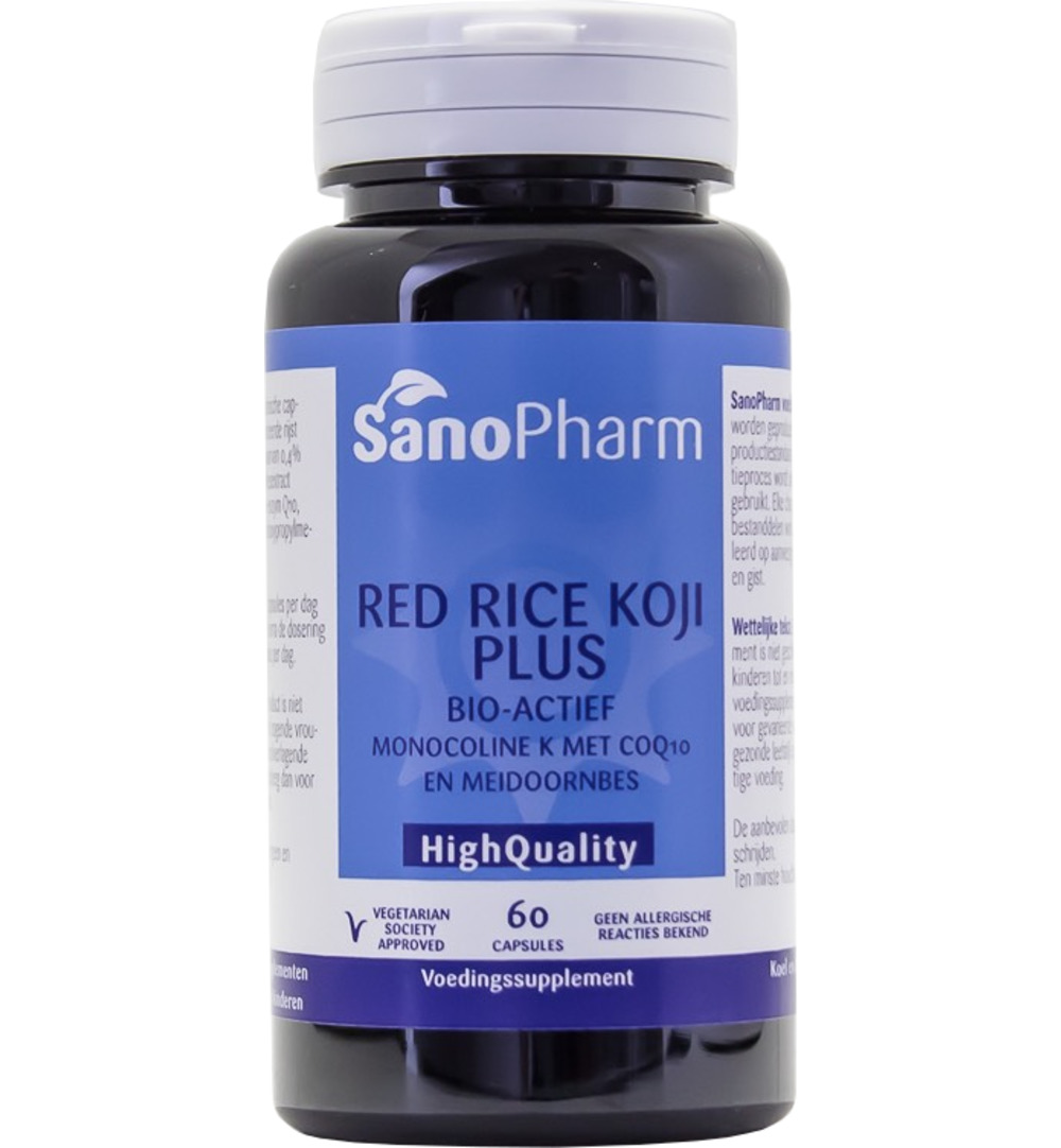 Sanopharm Red rice koji plus high quality (60 capsules)