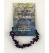 Steengoed Splitkralen armband amethyst op kaart (1 stuk)