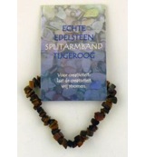 Steengoed Splitkralen armband tijgeroog op kaart (1 stuk)