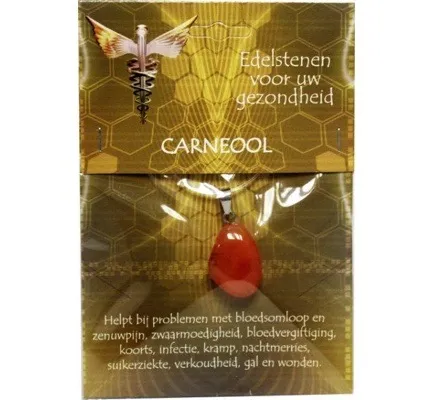 Steengoed Hanger gezondheidssteen carneool (1 stuk)