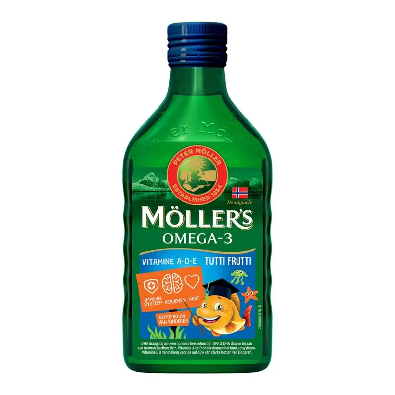 Mollers Omega-3 Levertraan Tutti Frutti (250 ml)