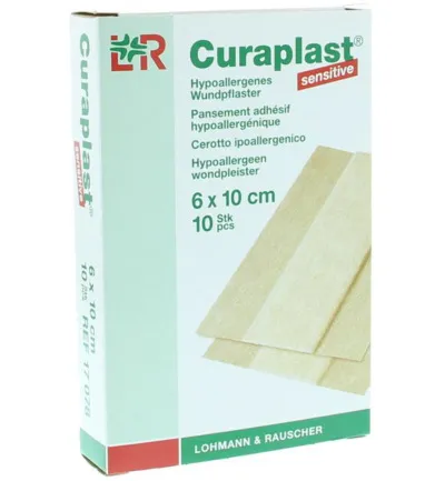 Curaplast Wondpleister sensitive 10 cm x 6 cm (10 stuks)
