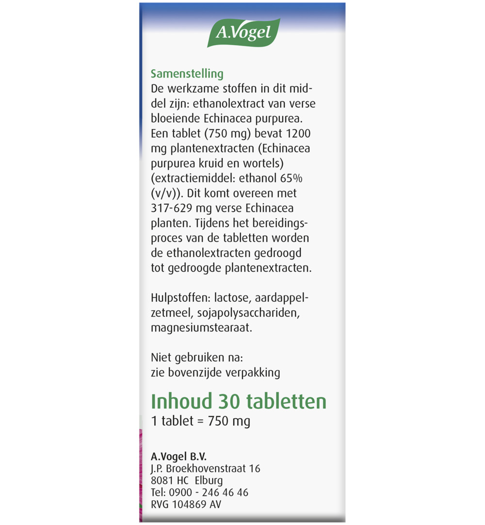 A.Vogel Echinaforce Sterk 1200Mg (30 Tabletten) - image 5