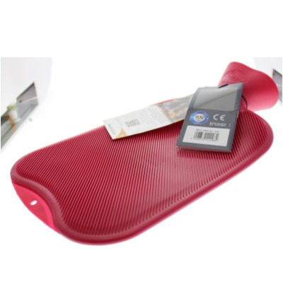 Fashy Kruik warm water zak cranberry dubbele rib (2000 ml)