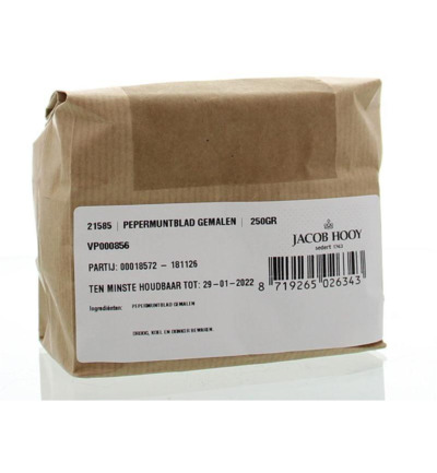 Jacob Hooy Pepermuntblad gemalen (250 gr)
