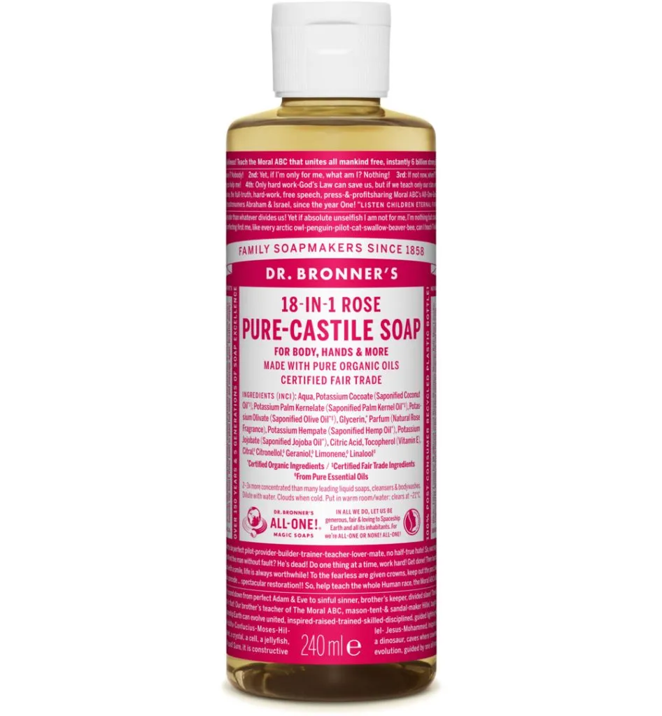 Dr. Bronner's Liquid soap roos (240 ml)